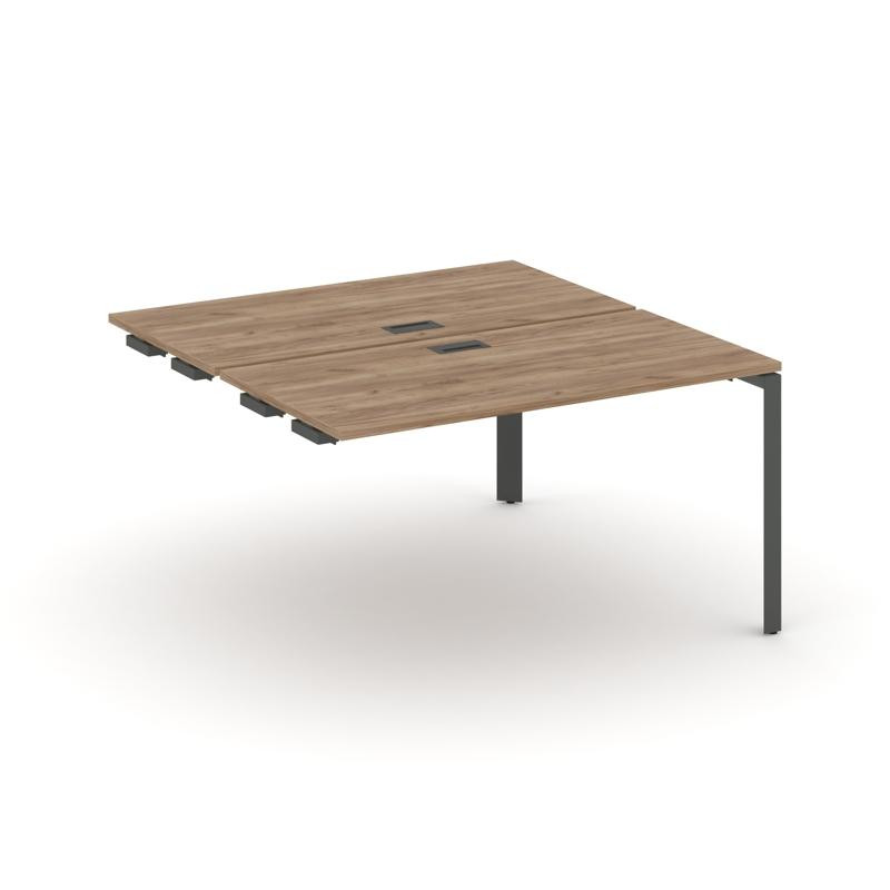 Style Project Стол-приставка к опор. элем. SN-59P.DPRS-013 Дуб Табак/Металл Антрацит/Черный Заглушка