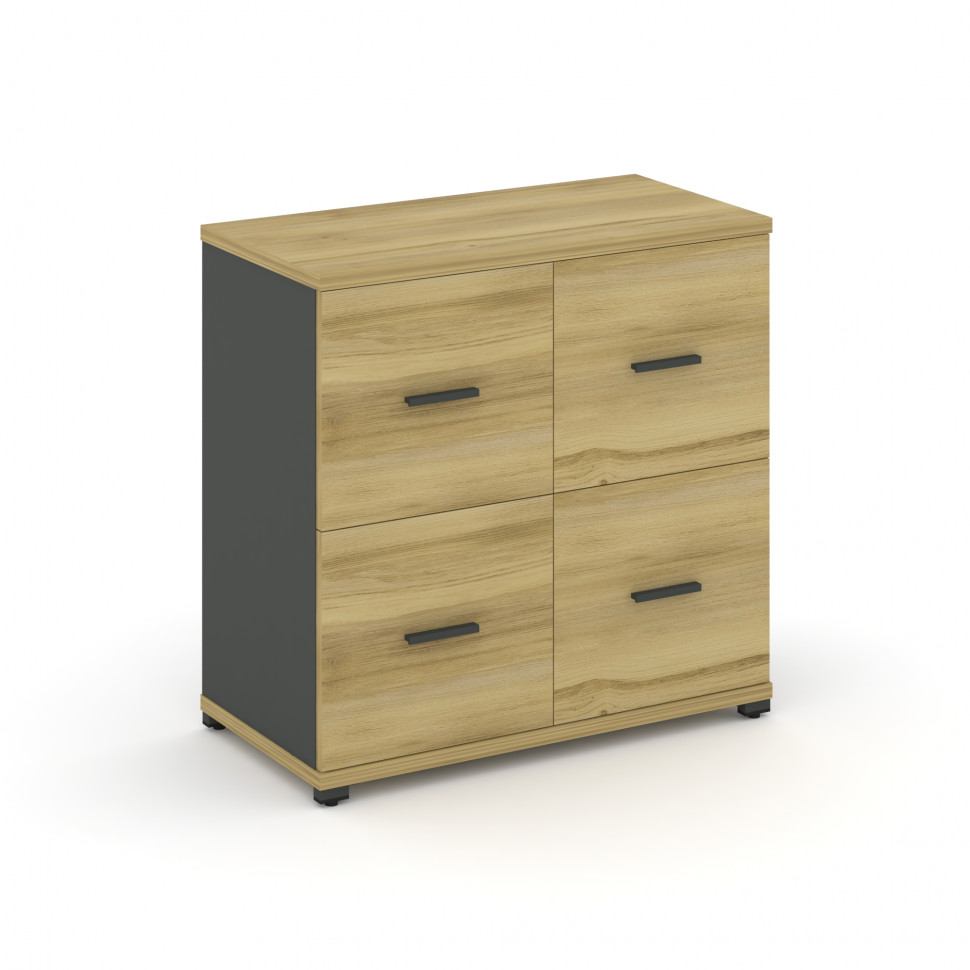 Concept Шкаф 1 широкая секция, 2 ниши CN.STS-212 A Дуб Винченцо/Антрацит/Металл Антрацит 836*420*818