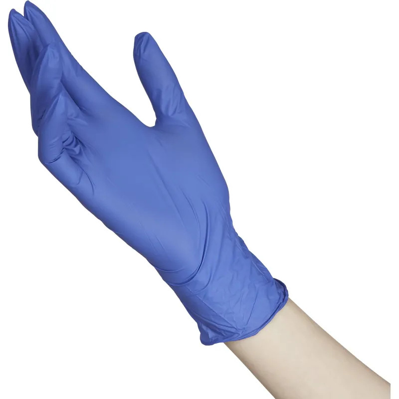 Перчатки нитрил. н/о,текст,SFM (M) 50 пар/уп,фиолетово-голубые