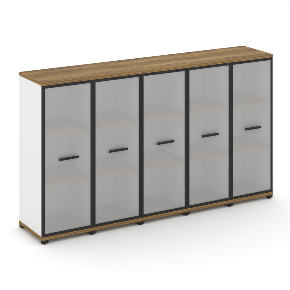 Concept Шкаф 5 узких секций, 3 ниши CN.STU-356 RMB B Сандал Янтарный/Белый Бриллиант/Металл Черный/С