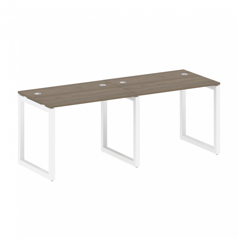 Metal System Quattro Рабочая станция на 2 места на О-образном м/к 50БО.СМ-2.1 Вяз Благородный/Металл