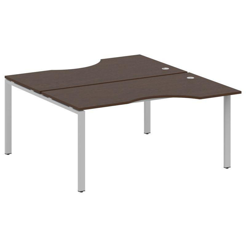 Metal System Рабочая станция криволинейная на П-образном м/к БП.РАС-СА-2.1 Венге Цаво/Металл Серый 1