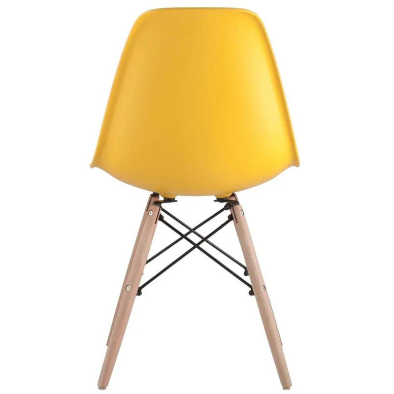 Стул для столовых SG_Eames PP желтый, деревянные ножки