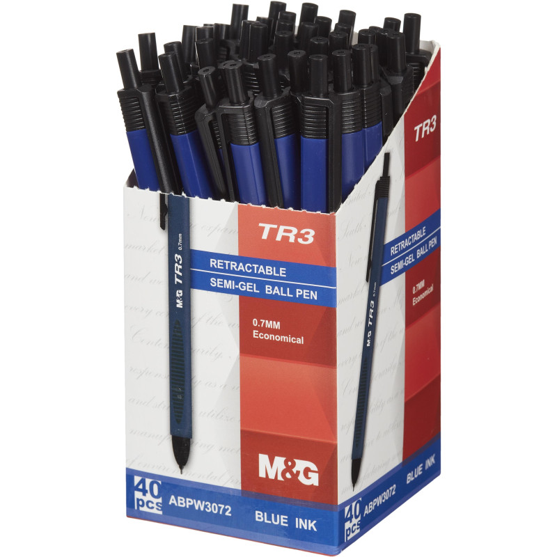 Ручка шариковая автомат. M&amp;G 0,7мм,масл,синяя ABPW3072220700H