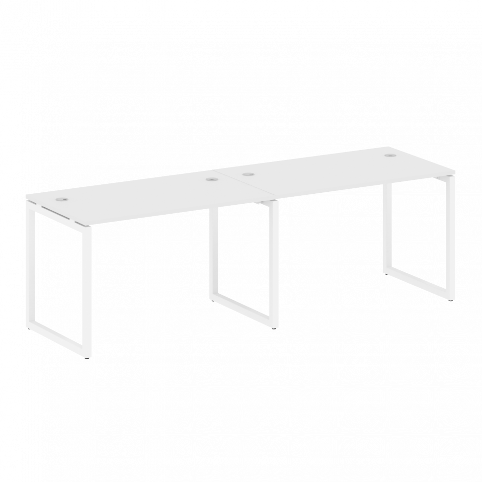 Metal System Quattro Рабочая станция на 2 места на О-образном м/к 40БО.СМ-2.2 Белый/Металл Белый 240