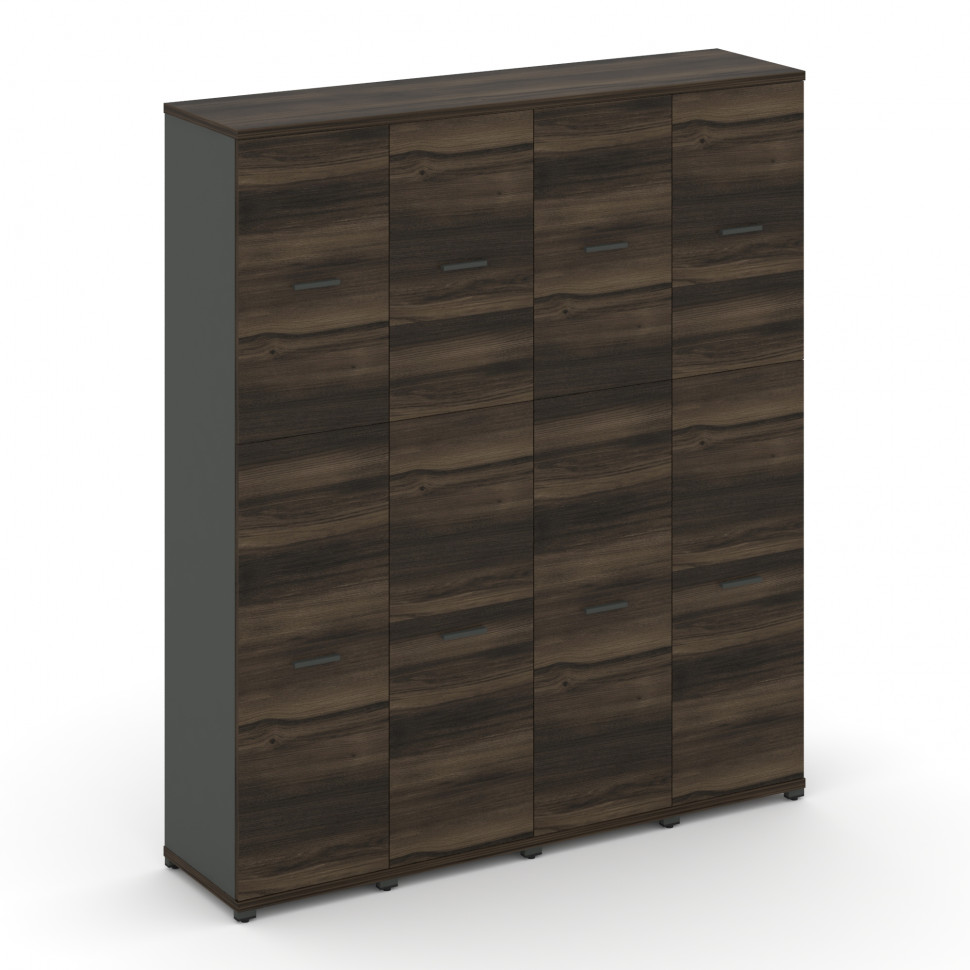 Concept Шкаф 4 узкие секции, 5 ниш CN.STU-545 A Дуб Мали/Антрацит/Металл Антрацит 1668*420*1922