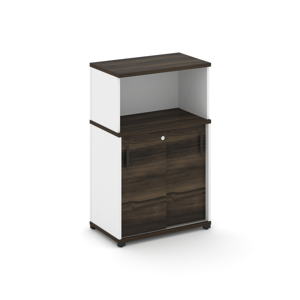 Concept Шкаф-купе опорный/приставной с надставкой низ. CN.SOPK-002 B Дуб Мали/Белый Бриллиант/Металл