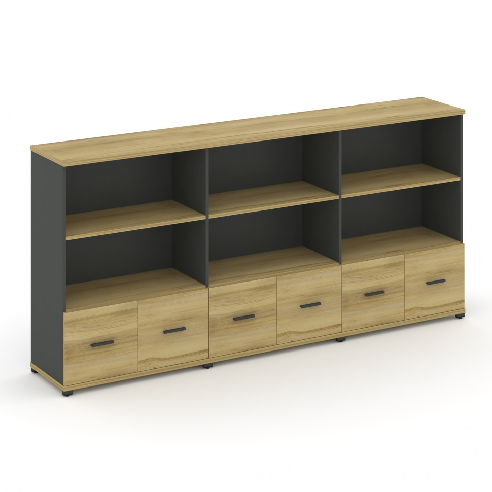 Concept Шкаф 3 широкие секции, 3 ниши CN.STS-331 A Дуб Винченцо/Антрацит/Металл Антрацит 2500*420*11 Concept Шкаф 3 широкие секции, 3 ниши CN.STS-331 A Дуб Винченцо/Антрацит/Металл Антрацит 2500*420*11