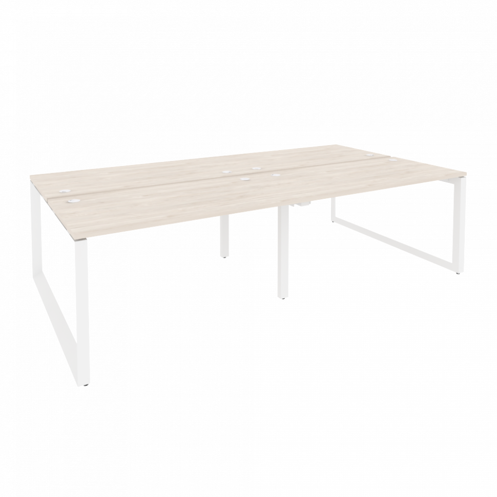 Onix Рабочая станция на О-образном м/к O.MO-D.RS-4.3.7 Денвер Светлый/Металл Белый 2760*1475*750