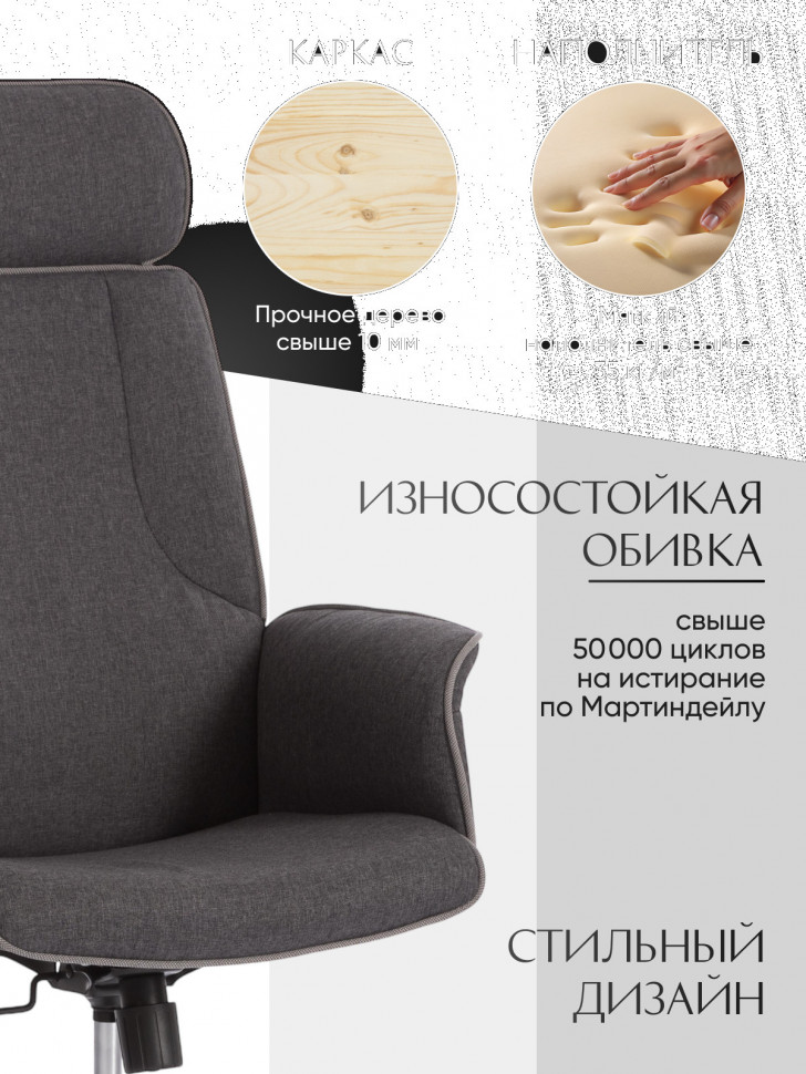 Кресло CHARM ткань, серый/серый, F68/C27