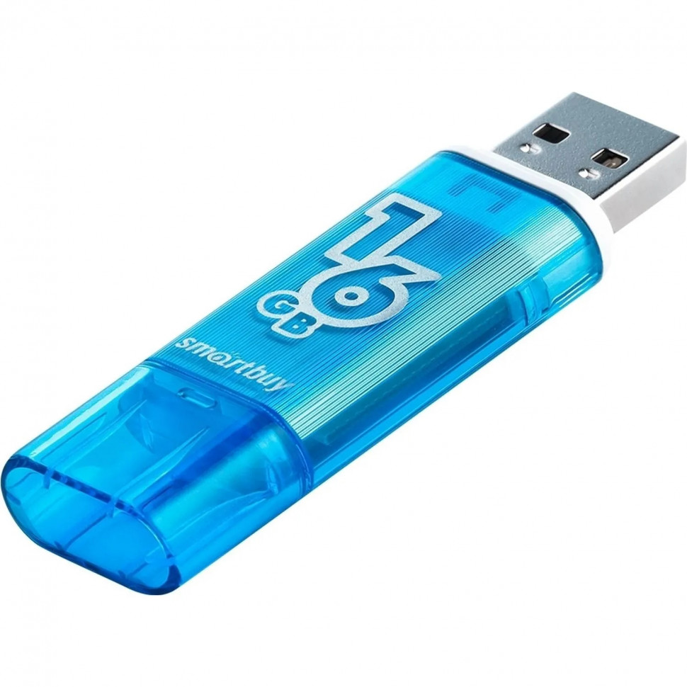 Флеш-память Smartbuy Glossy, 16Gb, USB 2.0, гол, SB16GBGS-B