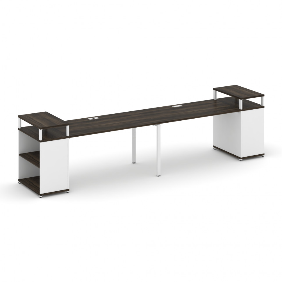 Concept Рабочая станция с опорными стеллажами с верх. горизонтами CN.ORS-207 Дуб Мали/Белый Бриллиан