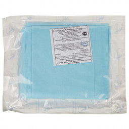 Простыня голубая стерильная 140х200 см, ламинированный спанбонд 40 г/м2, ГЕКСА