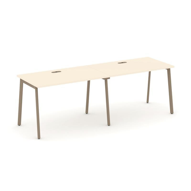 Estetica Рабочая станция 2 места ES.RS-2.2-LP Сатин/Металл Латте 2360*730*750 Estetica Рабочая станция 2 места ES.RS-2.2-LP Сатин/Металл Латте 2360*730*750