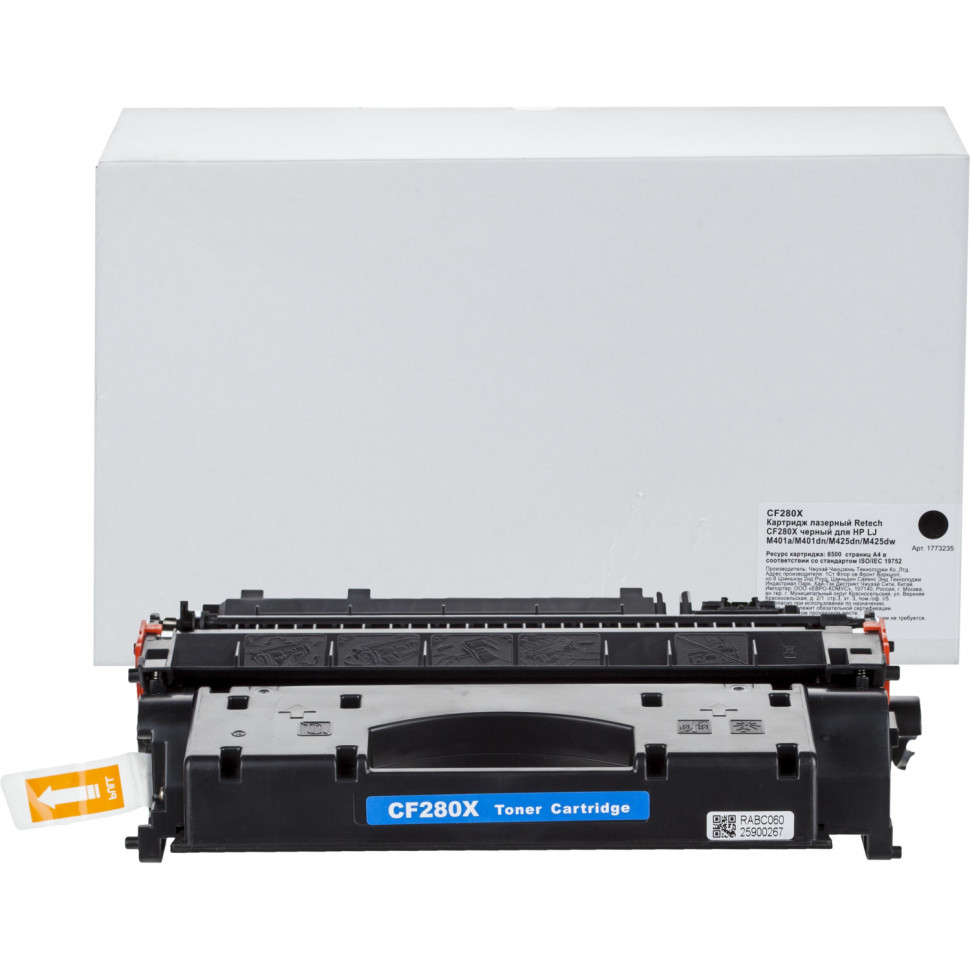 Картридж лазерный Retech CF280X чер. для HP LJ M401a/M401dn/M425dn/M425dw