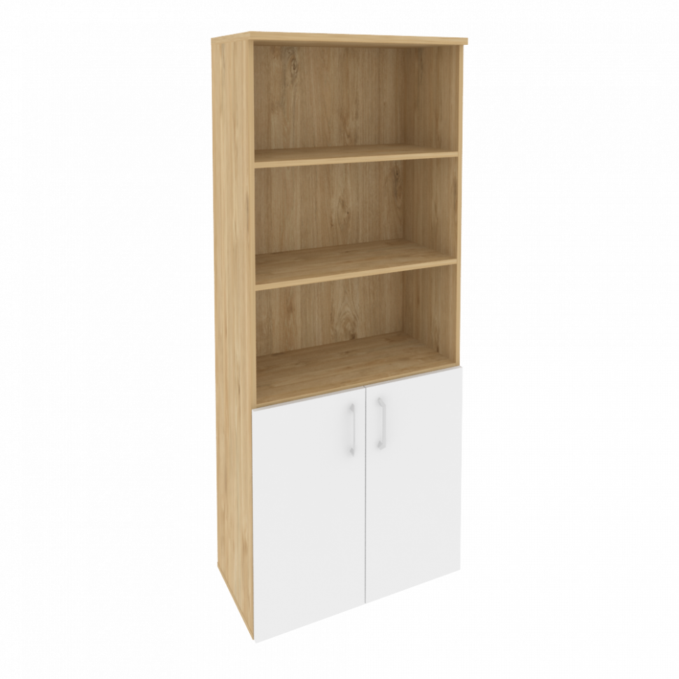 Onix Шкаф высокий широкий O.ST-1.1 Тиквуд Светлый/Белый Бриллиант 800*420*1977