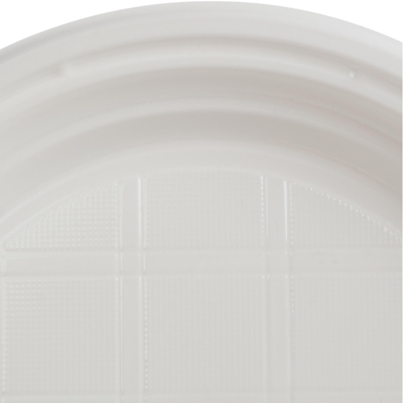 Тарелка одноразовая d=165мм, белая, ПС 2400 шт/кор (1273207)