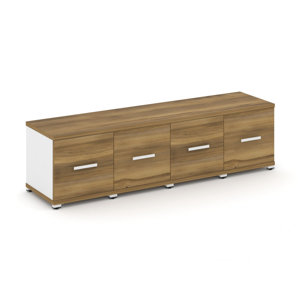 Concept Шкаф 4 узкие секции, 1 ниша CN.STU-143 W Сандал Янтарный/Белый Бриллиант/Металл Белый 1668*4