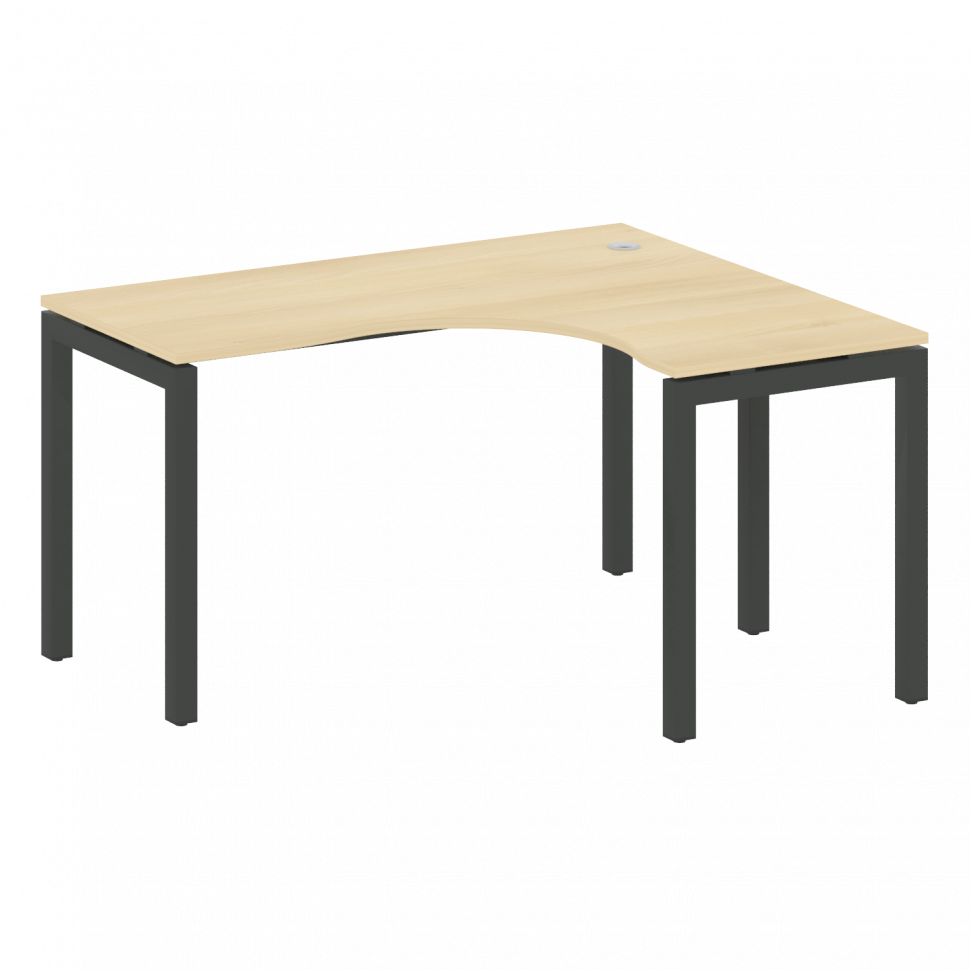 Metal System Quattro Стол криволинейный правый на П-образном м/к 50БП.СА-3 (R) Акация Лорка/Металл А