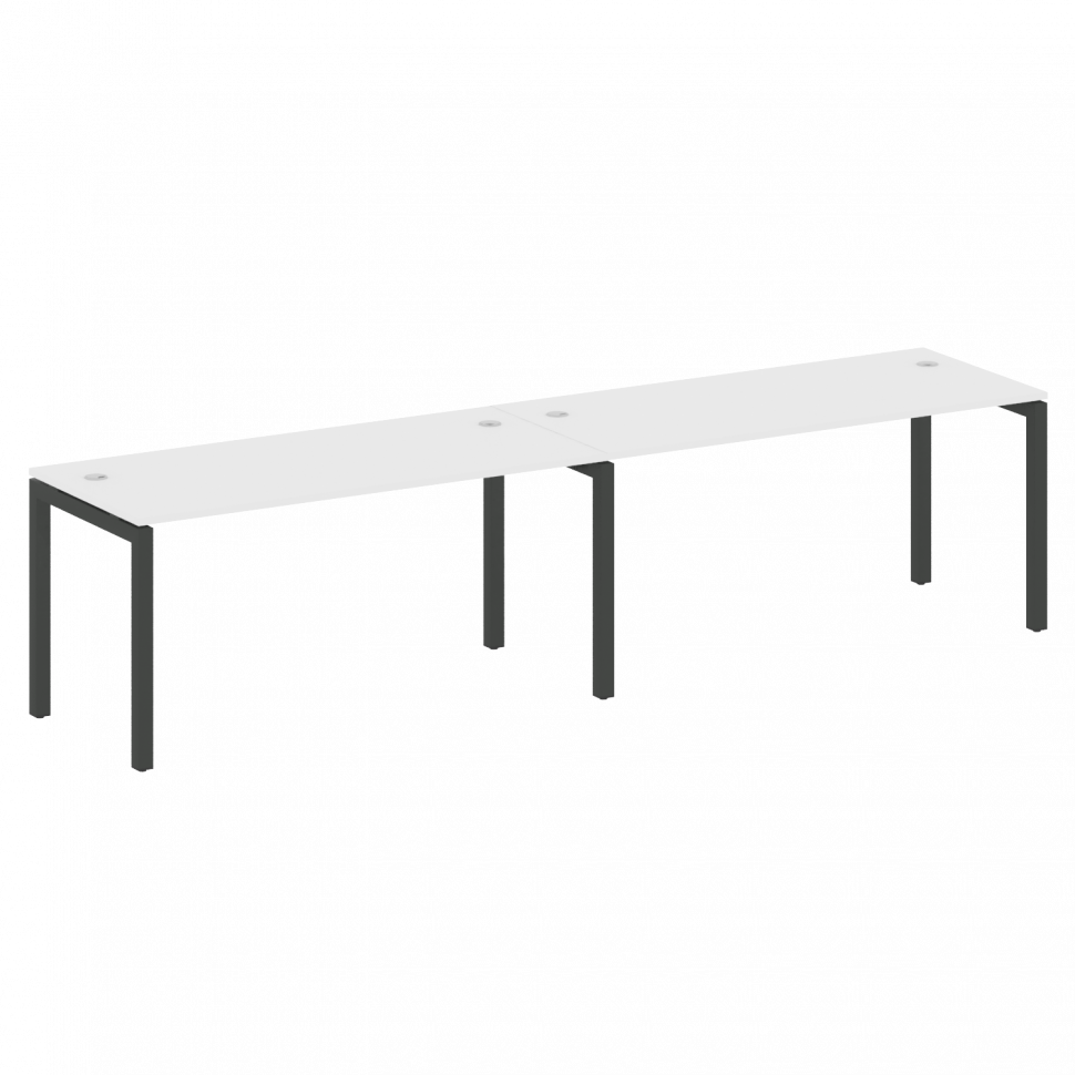 Metal System Quattro Рабочая станция на 2 места на П-образном м/к 50БП.СМ-2.4 Белый/Металл Антрацит Metal System Quattro Рабочая станция на 2 места на П-образном м/к 50БП.СМ-2.4 Белый/Металл Антрацит