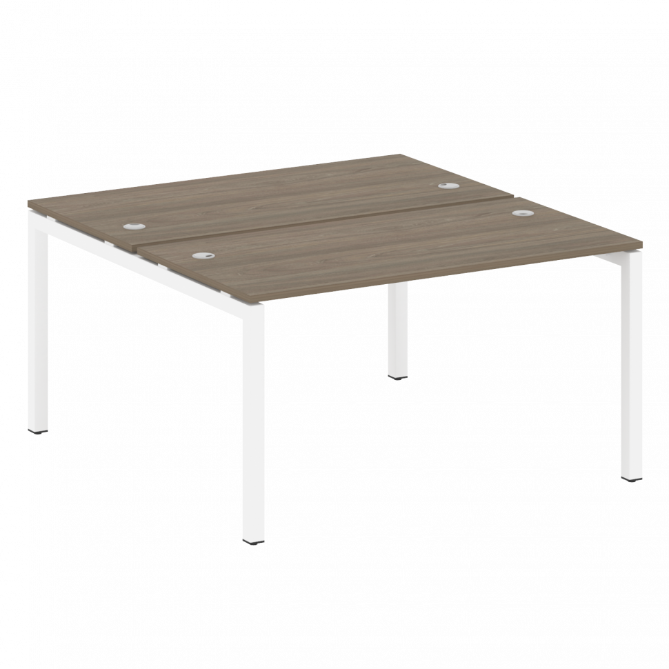 Metal System Quattro Рабочая станция на П-образном м/к 50БП.РАС-СП-2.3 Вяз Благородный/Металл Белый