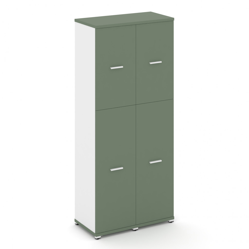 Concept Шкаф 2 узкие секции, 5 ниш CN.STU-525 W Кобо/Белый Бриллиант/Металл Белый 836*420*1922