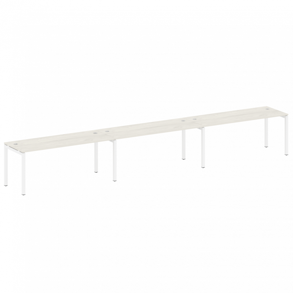 Metal System Quattro Рабочая станция на 3 места на П-образном м/к 50БП.СМ-3.5 Дуб Наварра/Металл Бел