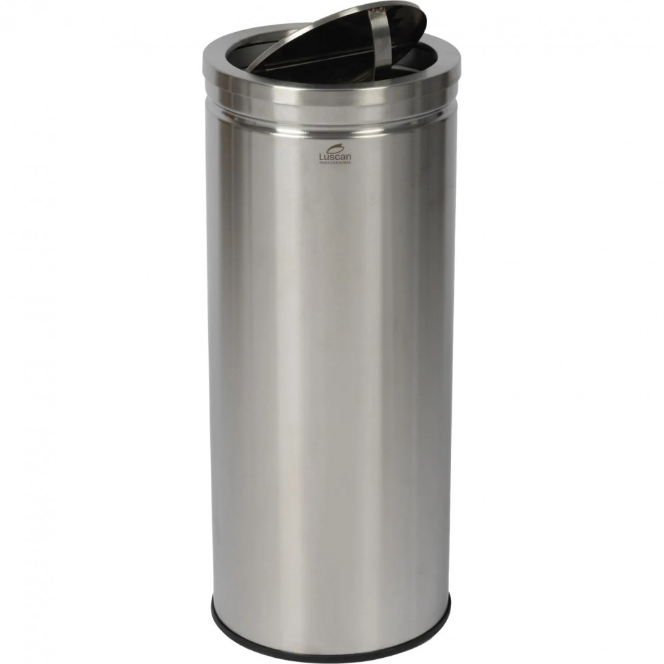 Ведро мусорное (урна) с качающ.крышкой нерж.сталь Luscan Professional 30л