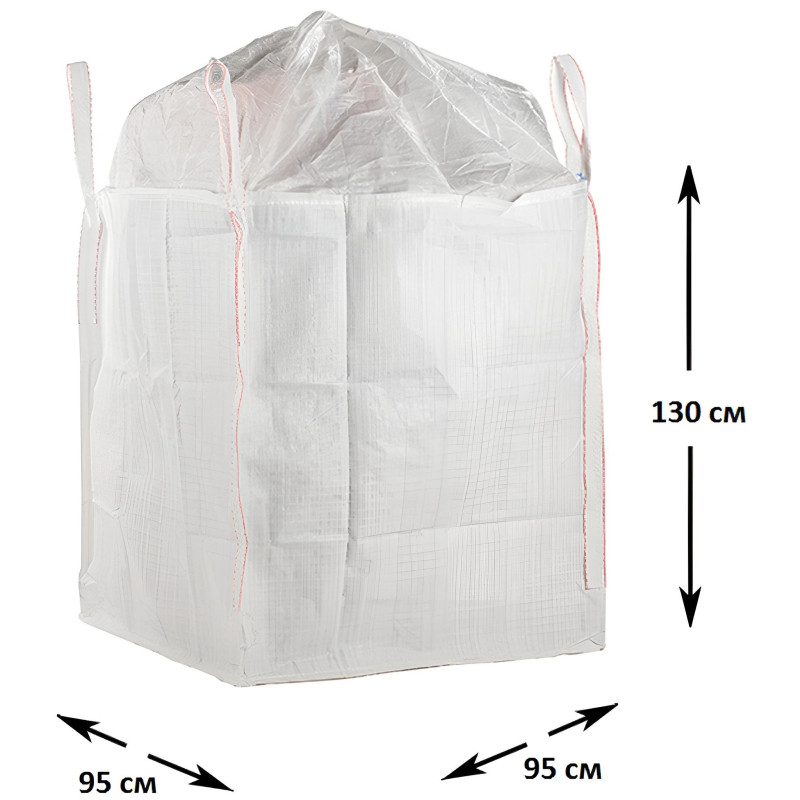 Биг Бэг 4-х стропный, 95x95x130 см., верх-юбка, дно глухое 1200 кг СПб