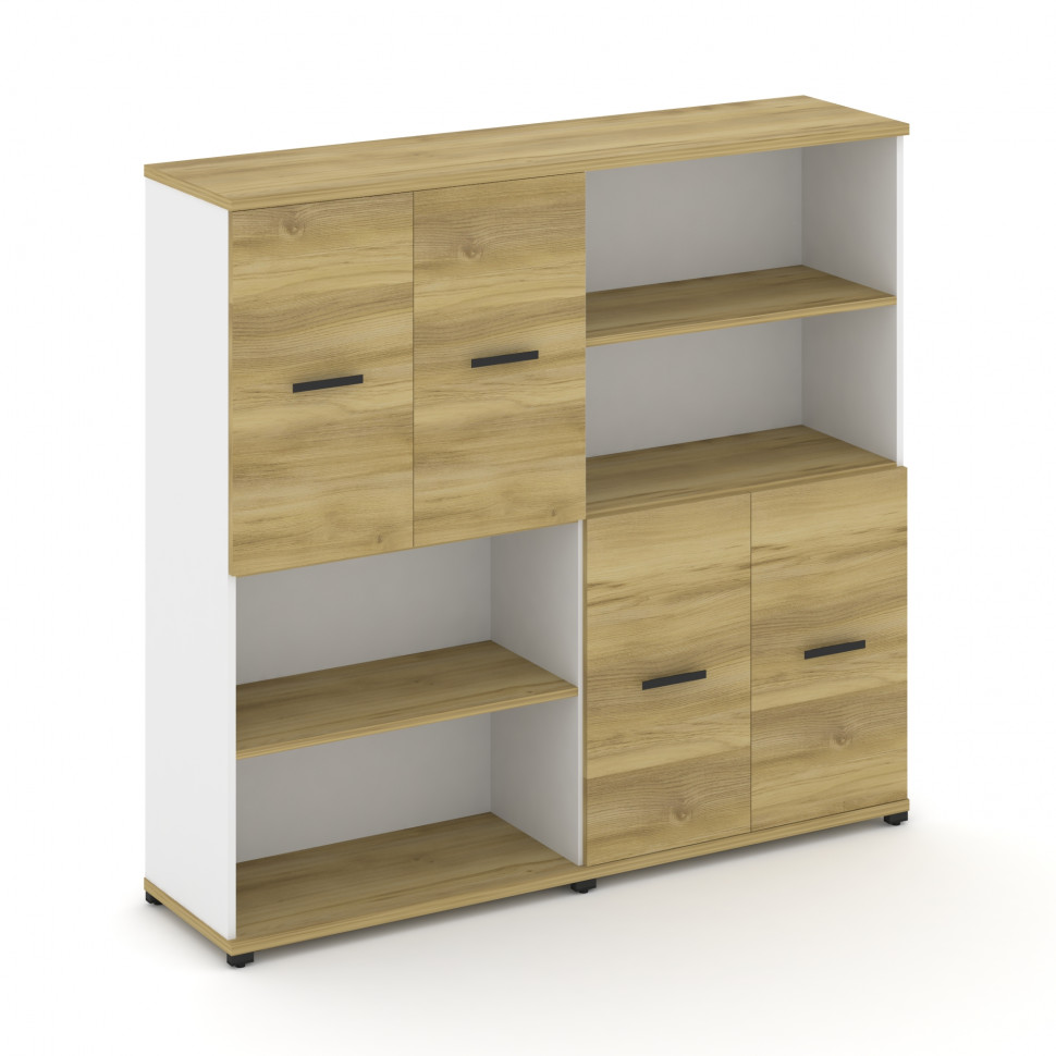 Concept Набор №421.S CN.STSN-421 B Дуб Винченцо/Белый Бриллиант/Металл Черный 1668*420*1554