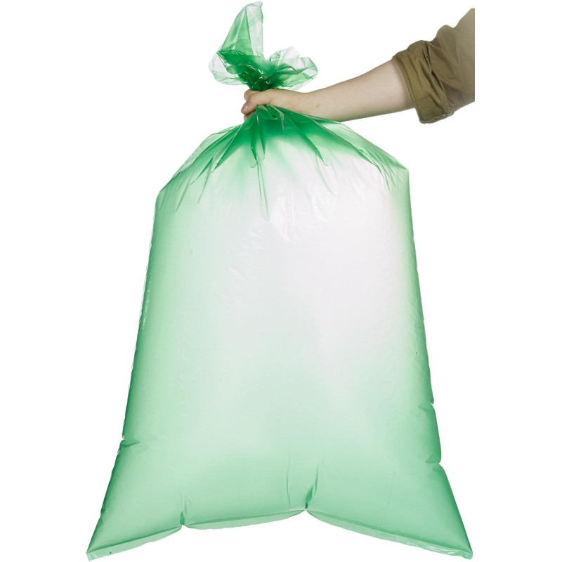 Мешки для мусора ПВД 120л 35мкм 10шт/рул зел 70х110см, Премиум