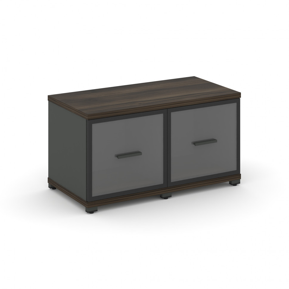 Concept Шкаф 2 узкие секции, 1 ниша CN.STU-123 RPB A Дуб Мали/Антрацит/Металл Антрацит/Прозрачный 83