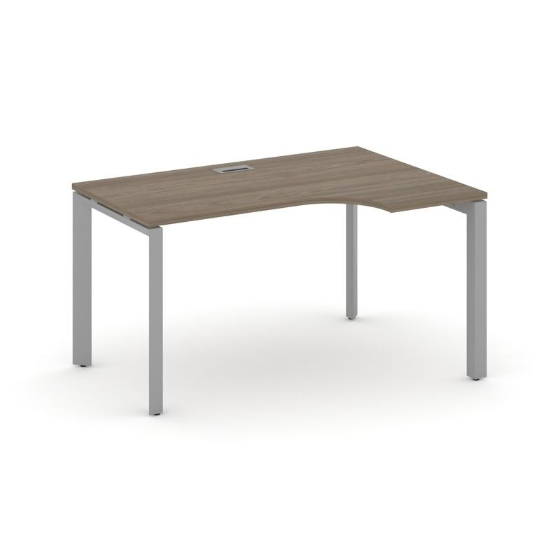 Style Project Стол рабочий эргономичный SN-59P.SPA-012(R) Вяз Благородный/Металл Серый/Серебро Заглу