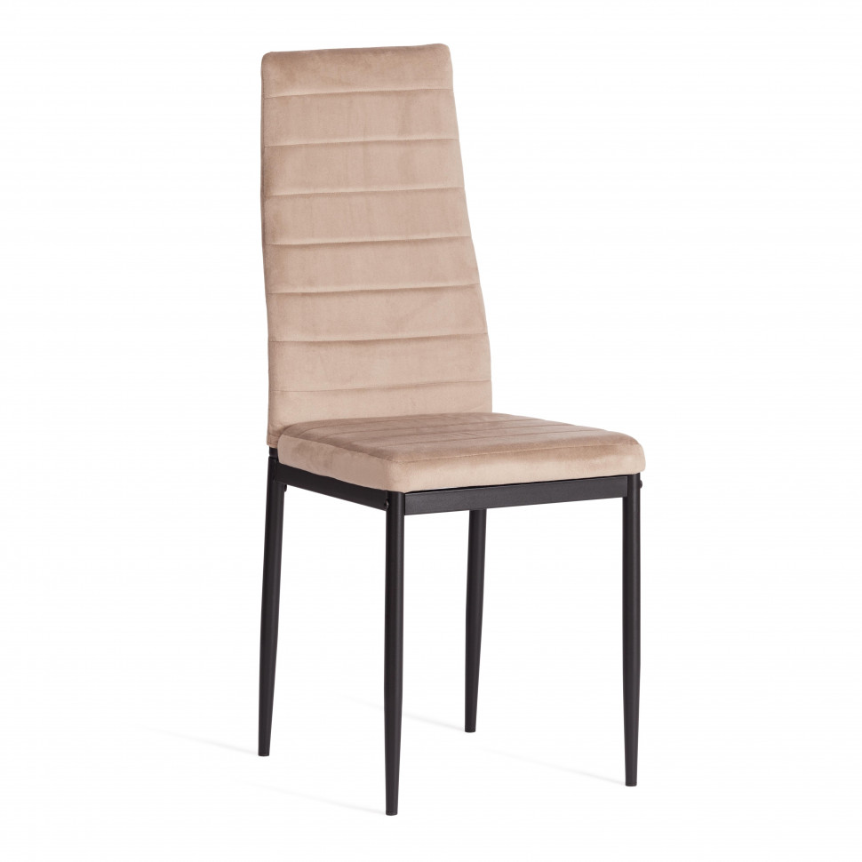 Стул Easy (mod. 24-1) металл, вельвет, 49 х 41 х 98 см, Beige (бежевый) HLR8 / черный