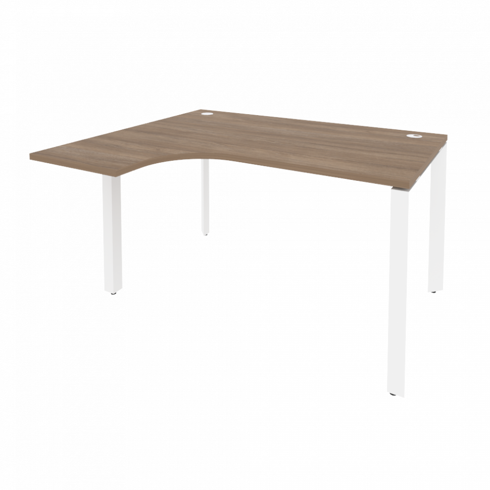 Onix Стол эргономичный левый на П-образном м/к O.MP-SA-3 (L) Дуб Аризона/Металл Белый 1380*1180*750