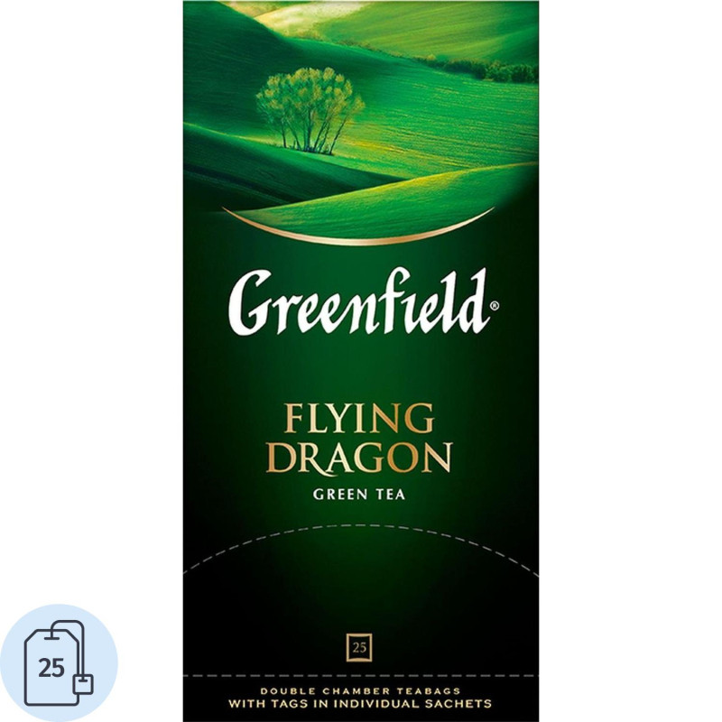 Чай Greenfield Flying Dragon зеленый фольгир.25пак/уп 0358-10