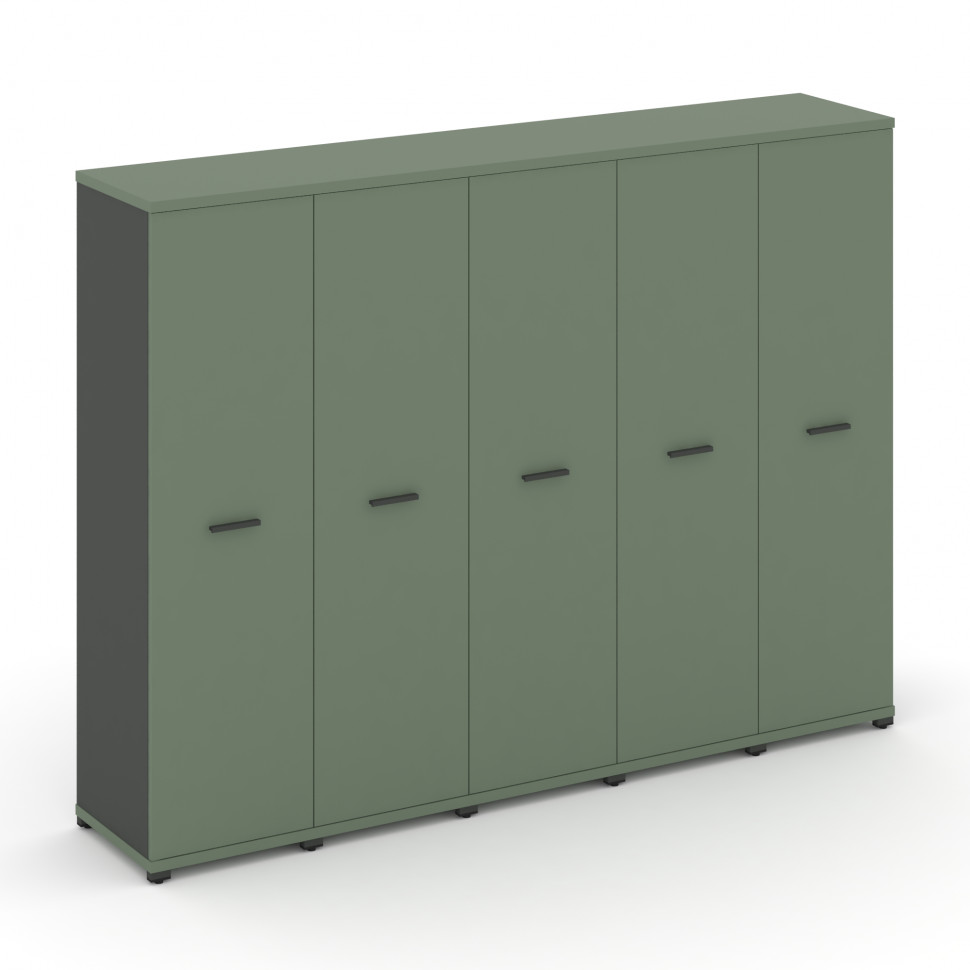 Concept Шкаф 5 узких секций, 4 ниши CN.STU-456 A Кобо/Антрацит/Металл Антрацит 2084*420*1554