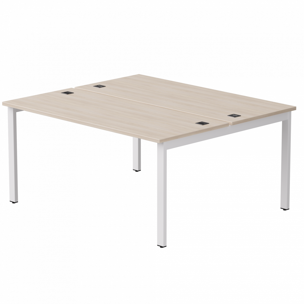 Бенч-система на 2 места Everprof EVO (ЭВО) на металлокаркасе 1580х670(1370)x755 Дуб Соната/Белый