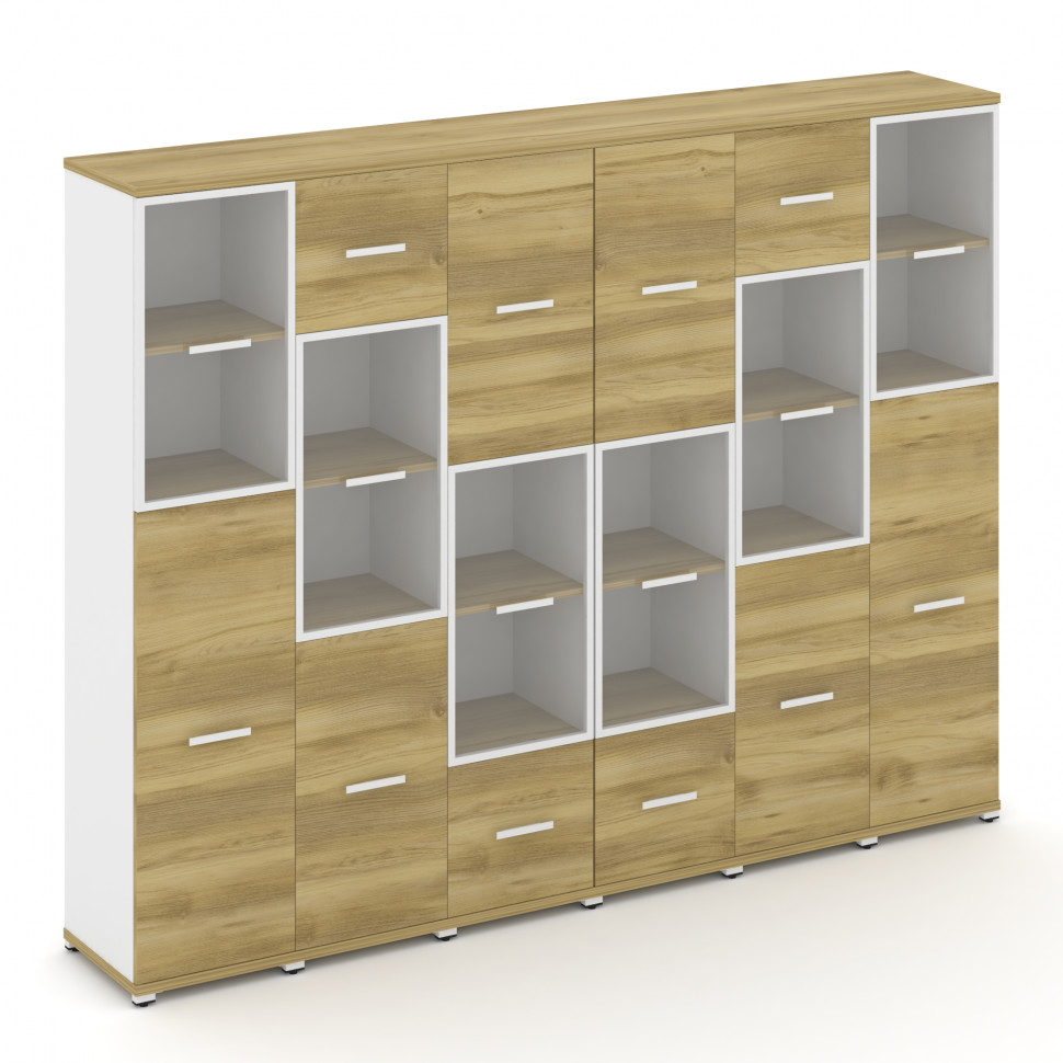 Concept Набор №563.U CN.STUN-563 RPW W Дуб Винченцо/Белый Бриллиант/Металл Белый 2500*420*1922