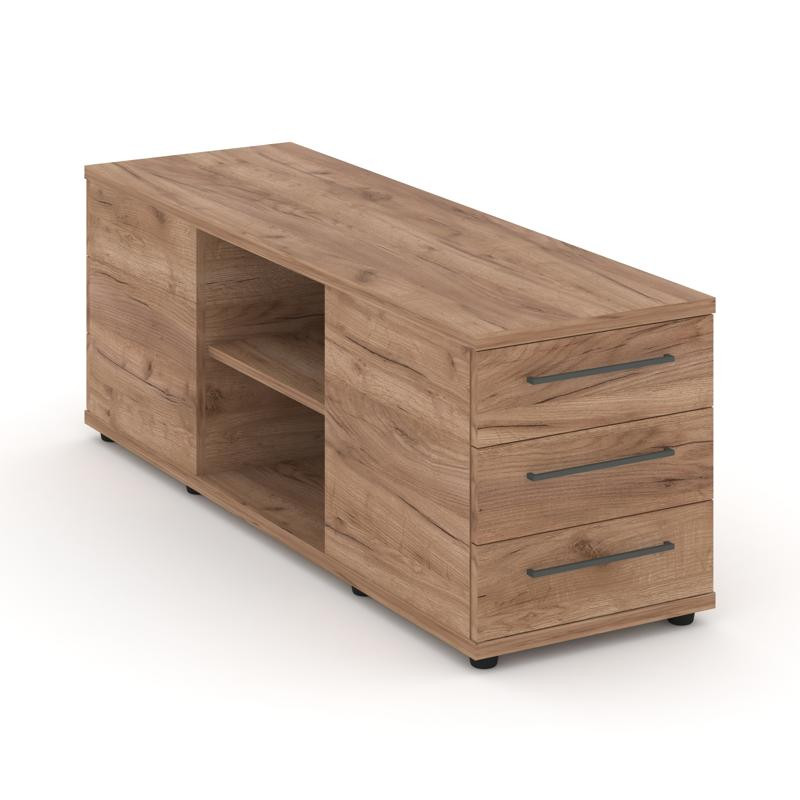 Rift Тумба опорная/приставная RF.TOPD-001 Дуб Табак/Черный Ручки 1232*450*523