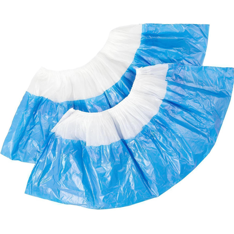 Бахилы п/э Elegreen Экстра с дв.п.,б-син,ГППНД-8/8/1р-Б-С/500,3г,500пар/уп