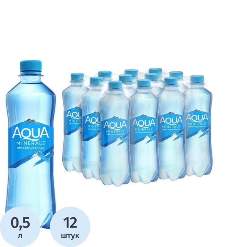 Вода питьевая Аква Минерале, негаз, ПЭТ 0,5л