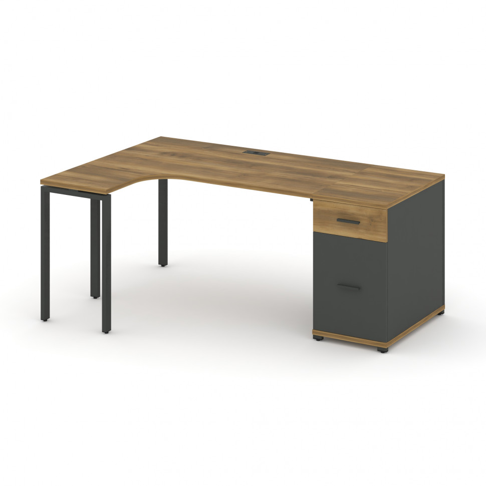 Concept Стол эргономичный CN.SA-404(L) A Сандал Янтарный/Антрацит/Металл Антрацит 2000*1180*750 Concept Стол эргономичный CN.SA-404(L) A Сандал Янтарный/Антрацит/Металл Антрацит 2000*1180*750