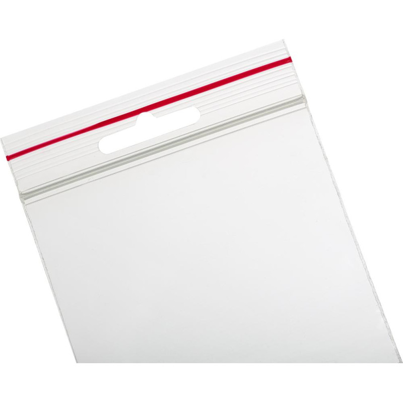 Пакет с замком (Zip Lock) с европодвесом 8 х 12 см, 60 мкм, 100 шт/уп