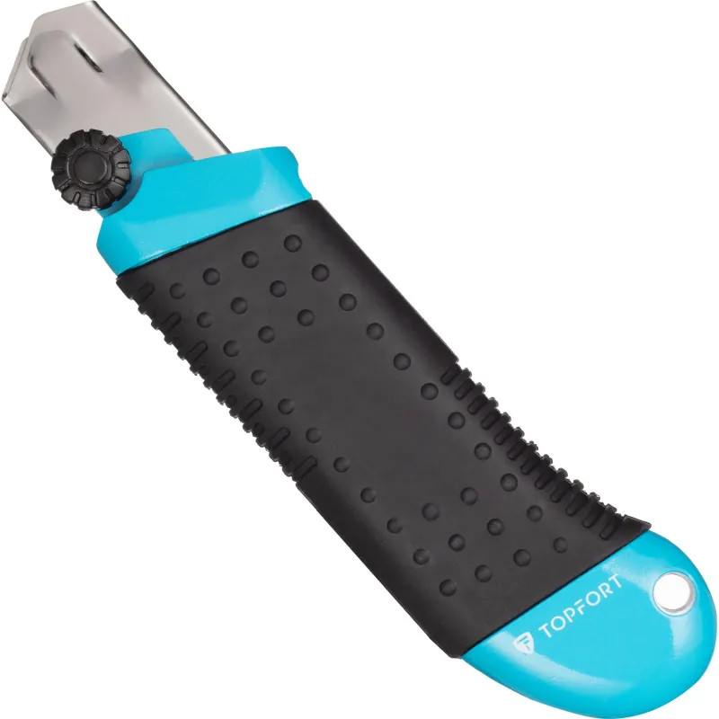 Нож усиленный TOPFORT 25 мм алюминиевый корпус с резиновыми вставками