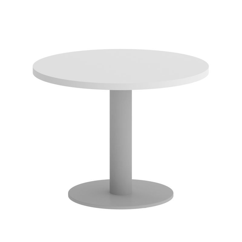 Riva Стол журнальный круглый А.СЖ-1 Белый/Металл Серый 600*600*450