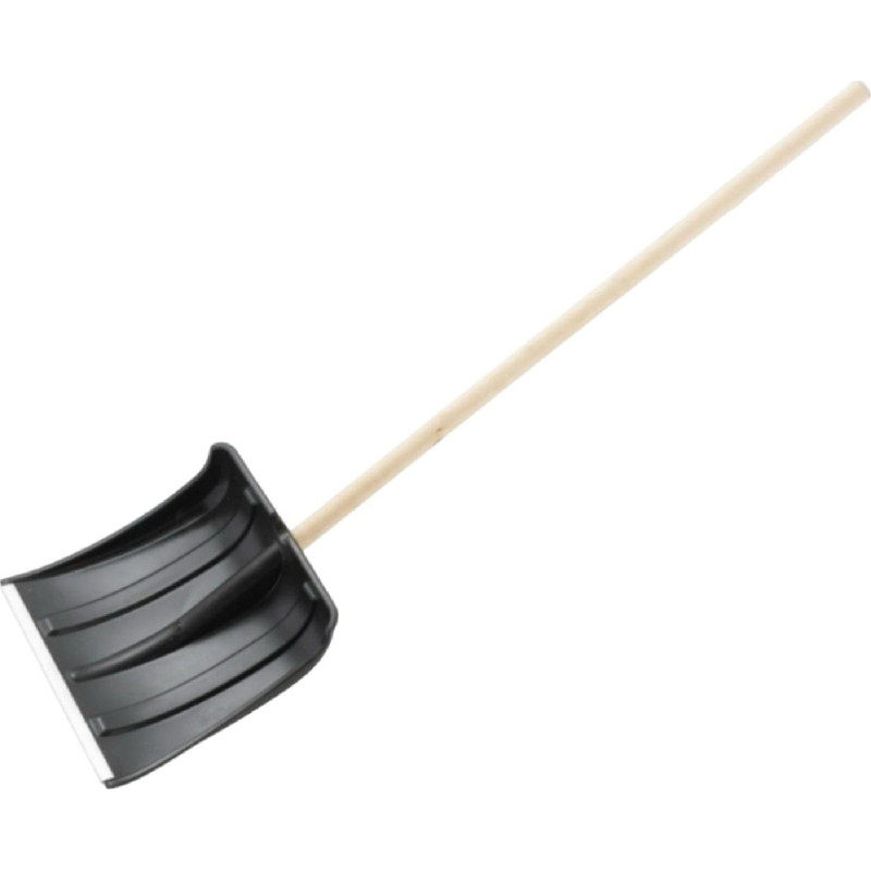 Лопата для уборки снега пластик/ковш 38х38,5х142 см с дерев черенком 615745