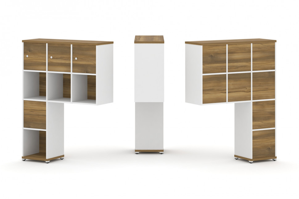 Concept Надставка высокая CN.ONV-004 Сандал Янтарный/Белый Бриллиант/Металл Белый 1099*350*1486