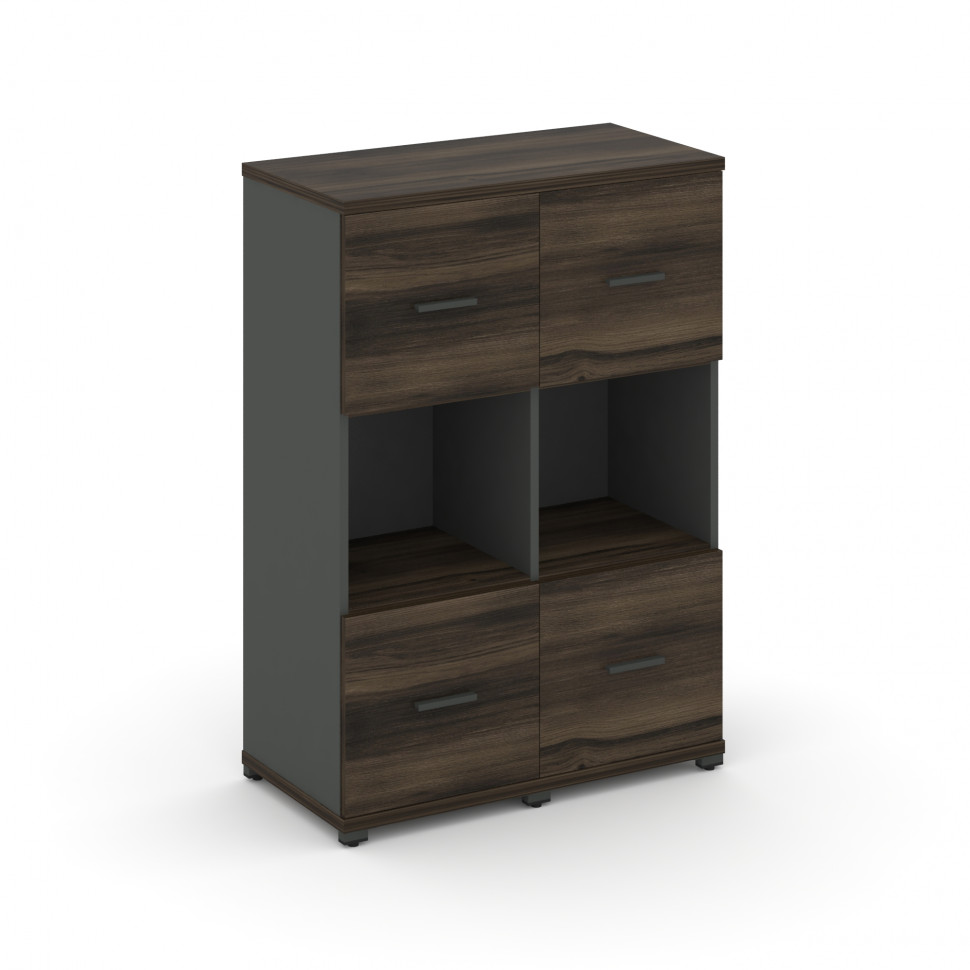 Concept Шкаф 2 узкие секции, 3 ниши CN.STU-325 A Дуб Мали/Антрацит/Металл Антрацит 836*420*1186