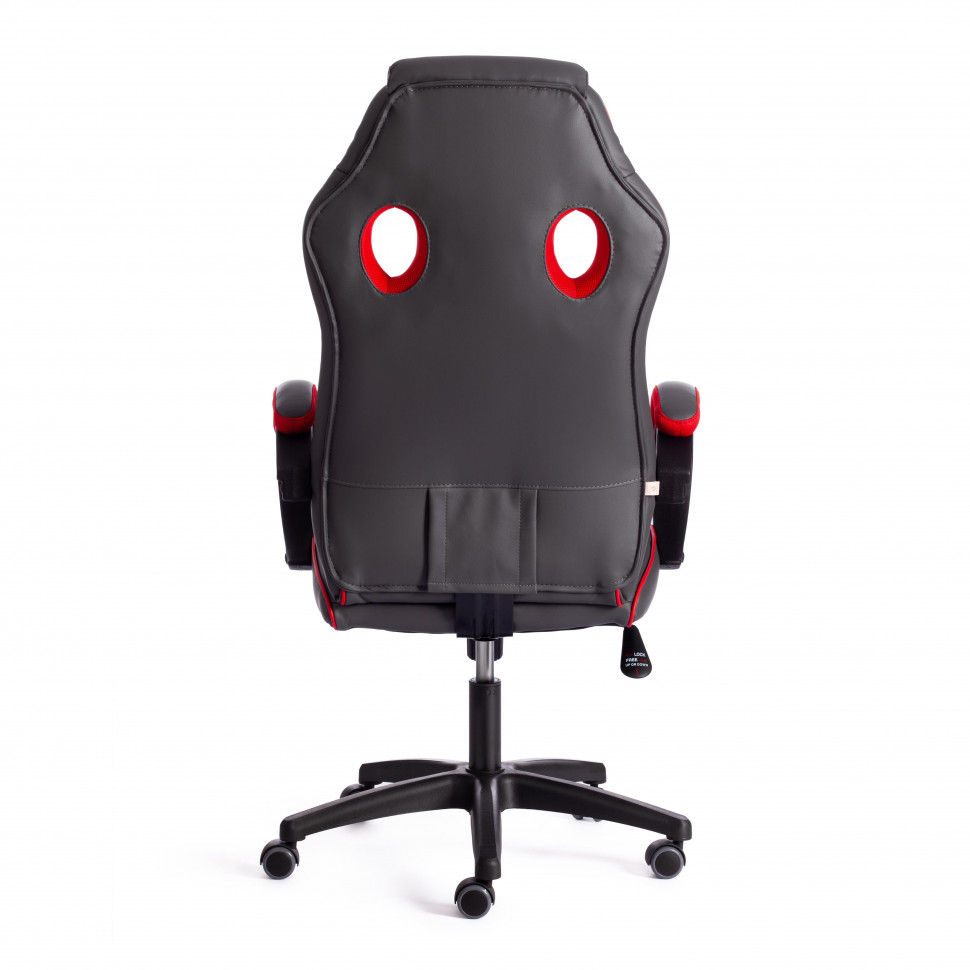 Кресло RACER GT new кож/зам/ткань, металлик/красный, 36/08